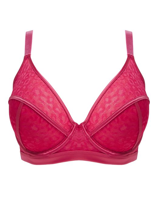 Figleaves Pink Pimlico Underwired Plunge Bra