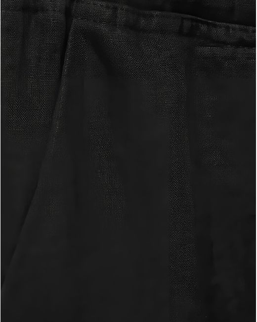 Mango Black Linen Straight Linen-Blend Trouser