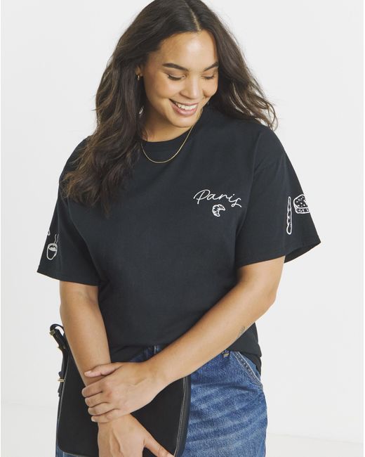 Simply Be Black Paris Graphic T-Shirt