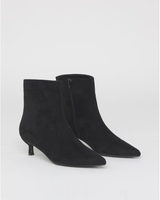 Simply Be Black Micro Heel Ankle Boot Extra Wide