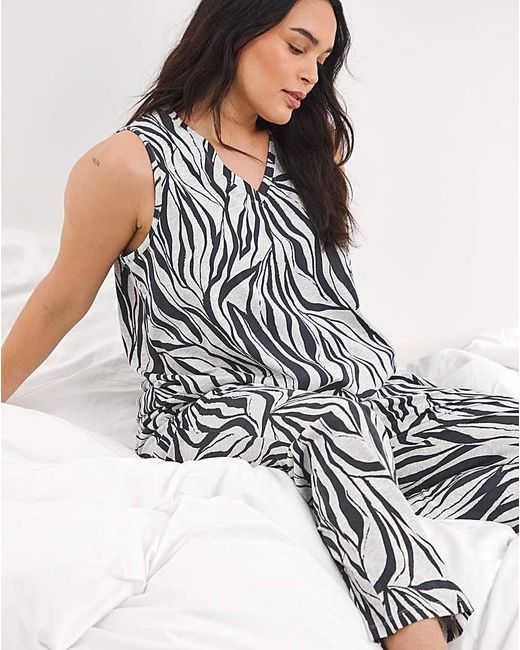 Pretty Secrets White Zebra (2 Pack) Pj Set