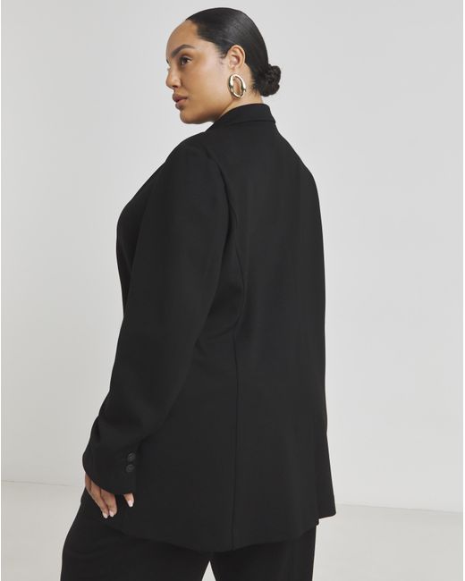 Simply Be Black Premium Ponte Blazer