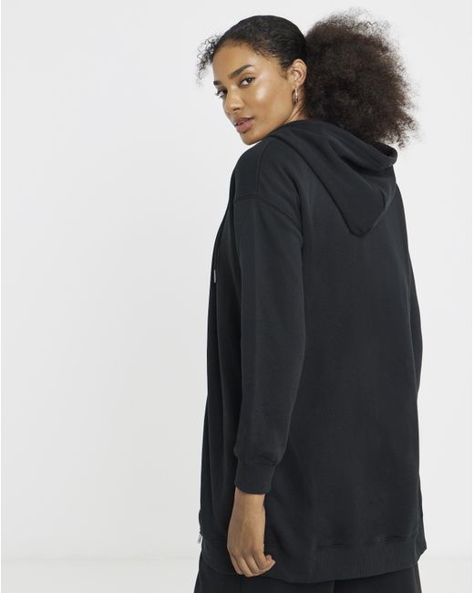 Simply Be Blue Core Zip Through Longline Hoodie