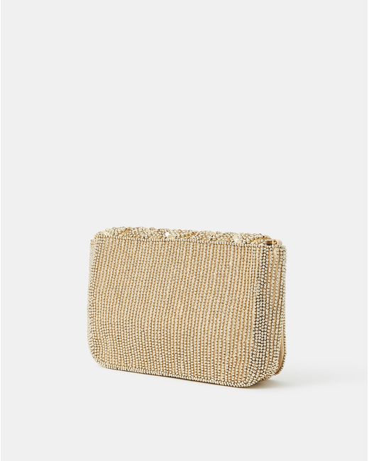 Accessorize White Fold Over Clutch Bag