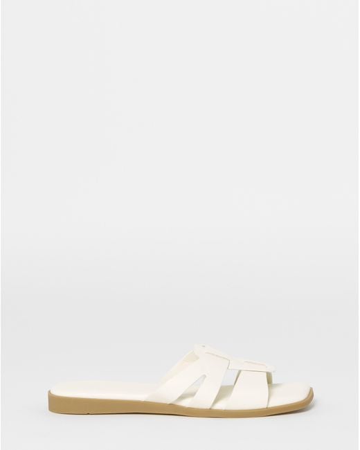 Simply Be Natural Woven Flat Mule Sandals Extra Wide