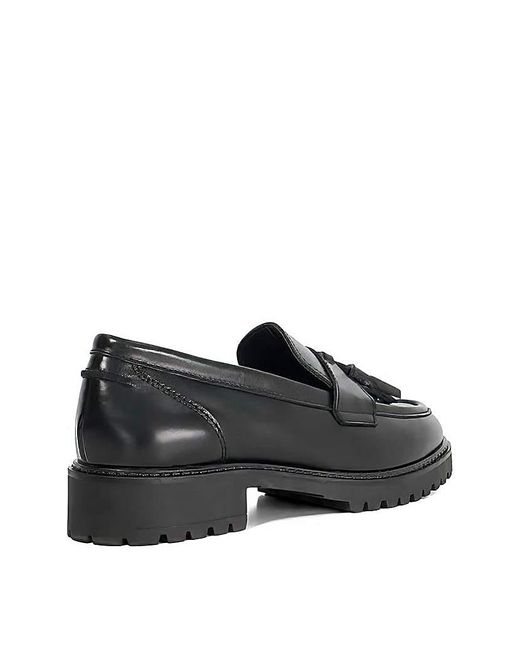 Dune Black Gracelyn Leather Loafers