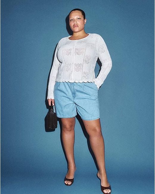 Mango Blue Bermudas Amelie
