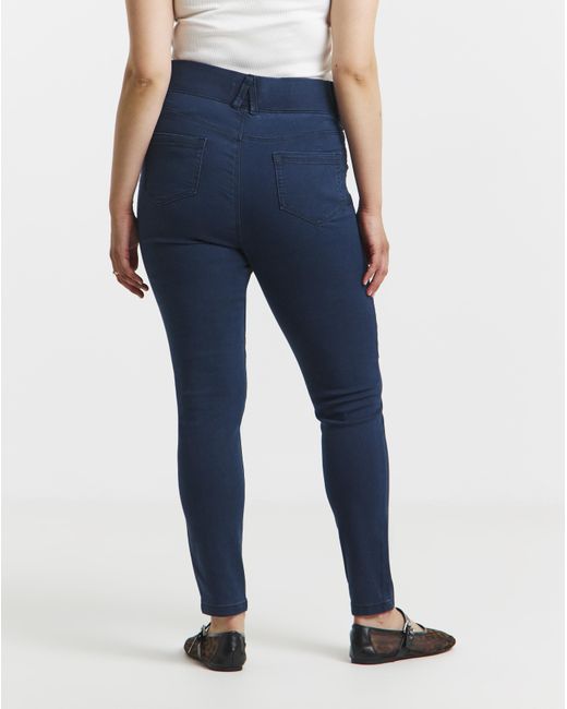 Simply Be Blue Skinny Pull On Jegging