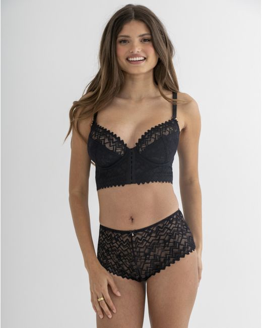 Pour Moi Black Pour Moi Mixology Longline Bra