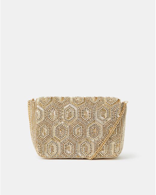 Accessorize White Fold Over Clutch Bag
