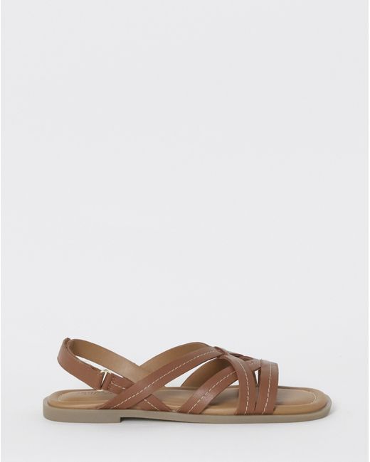 JD Williams Pink Contrast Stitch Strappy Sandal Wide