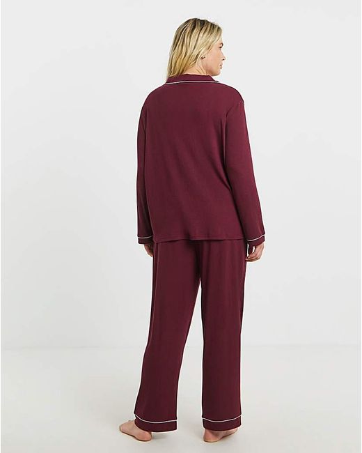 Pretty Secrets Red Button Through Pj Set