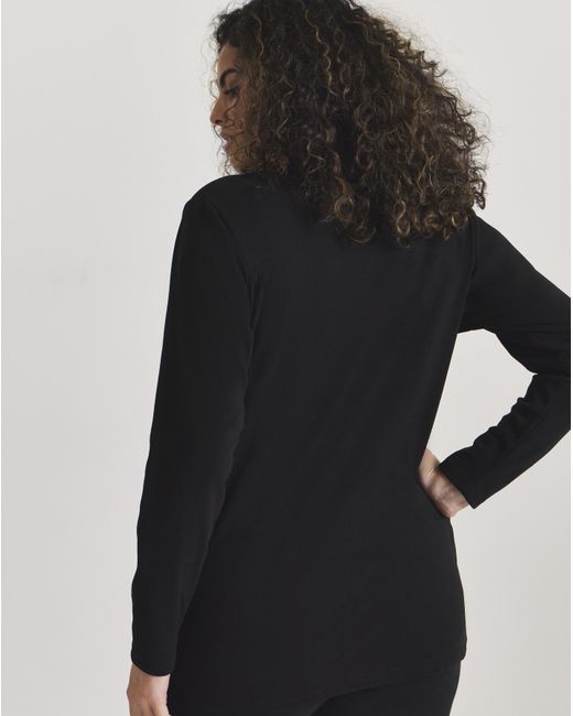 Pretty Secrets Black Thermal Brushed Fleece Long Sleeve Top