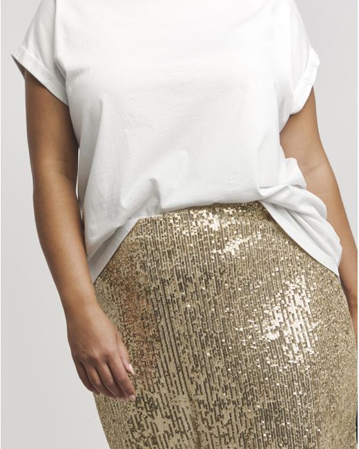 Simply Be Natural Sequin Mini Skirt