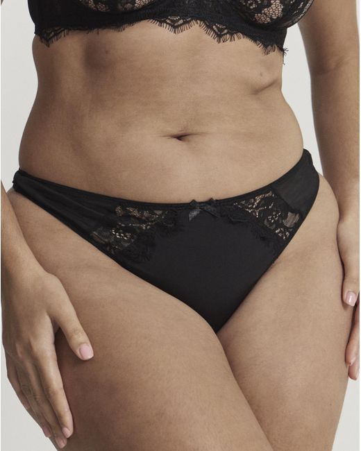 Figleaves Black Pulse Lace Thong