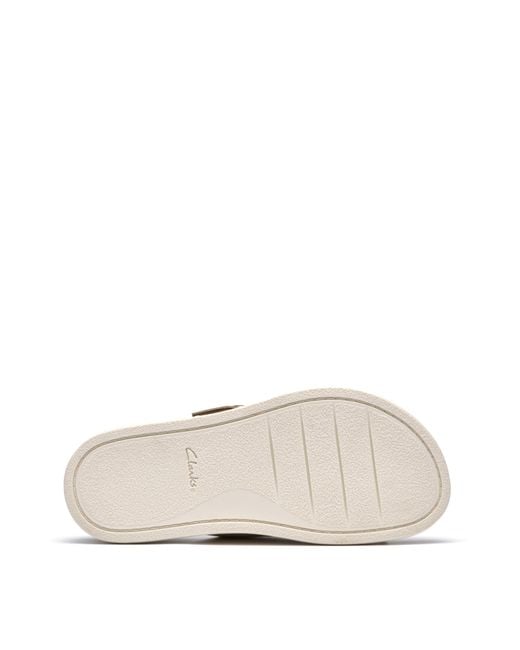 Clarks Natural Arwell Leather Sandal E Fit