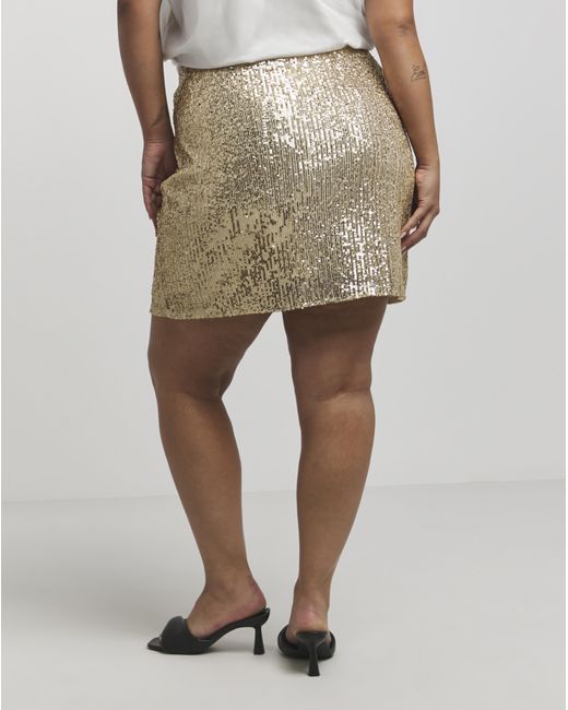 Simply Be Natural Sequin Mini Skirt