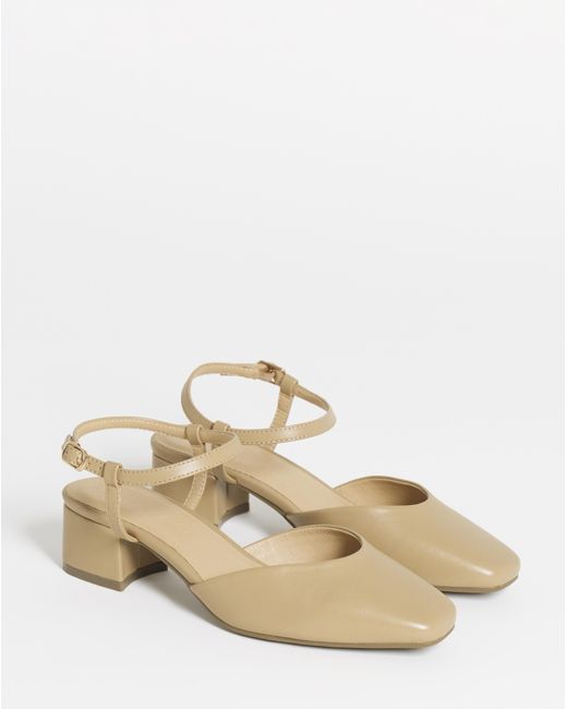 JD Williams Natural Two Part Heeled Shoes Wide