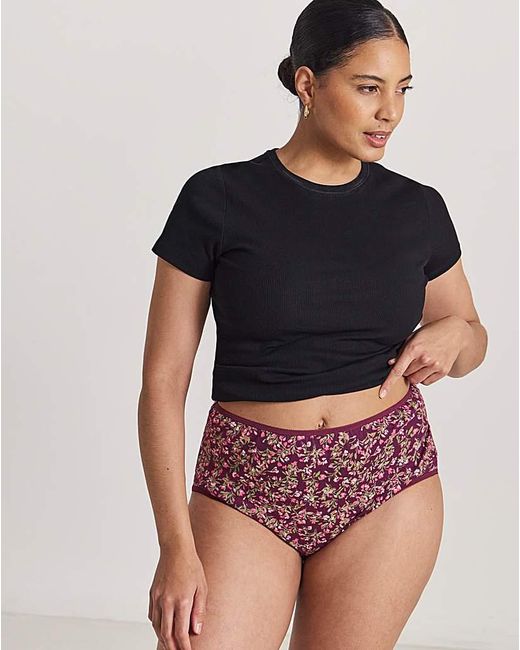 Pretty Secrets Red 6 Pack Full Brief Knickers