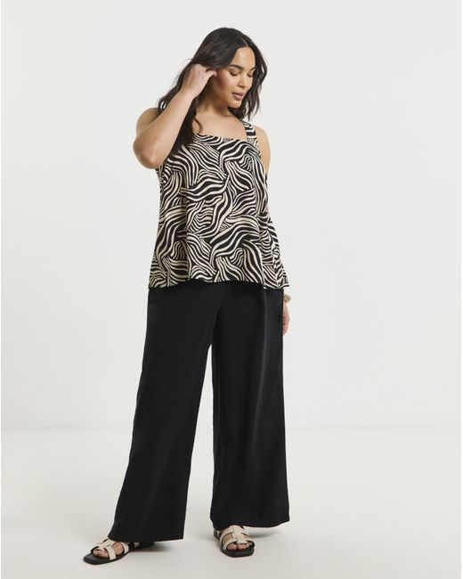 Simply Be Black Square Neck Cami