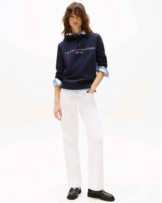 Tommy Hilfiger Blue Heritage Logo Hoodie