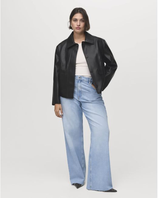 Mango Blue Jacket Sabina