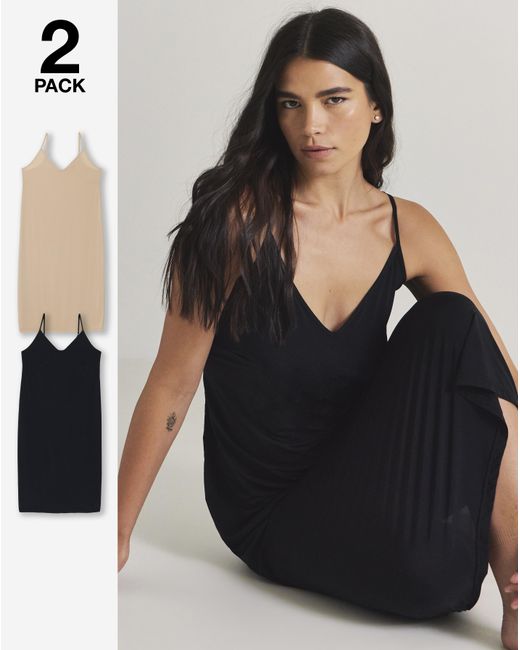 Pretty Secrets Black 2Pk Maxi Full Slips