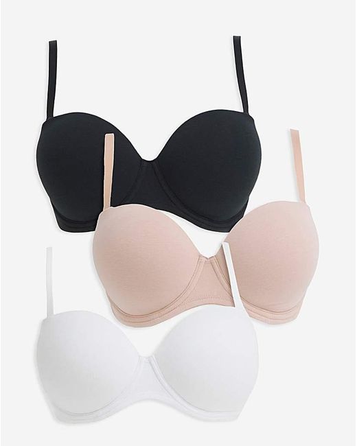 Pretty Secrets Brown 3Pack Cotton Multiway Bra