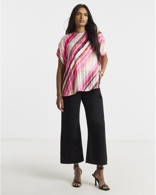 Joanna Hope Pink Asymmetric Blouse