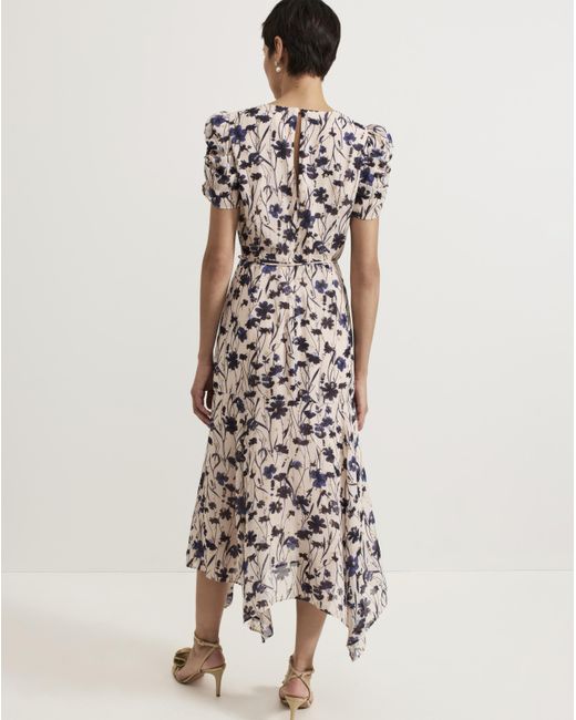 Phase Eight White Filcoupe Floral Dress