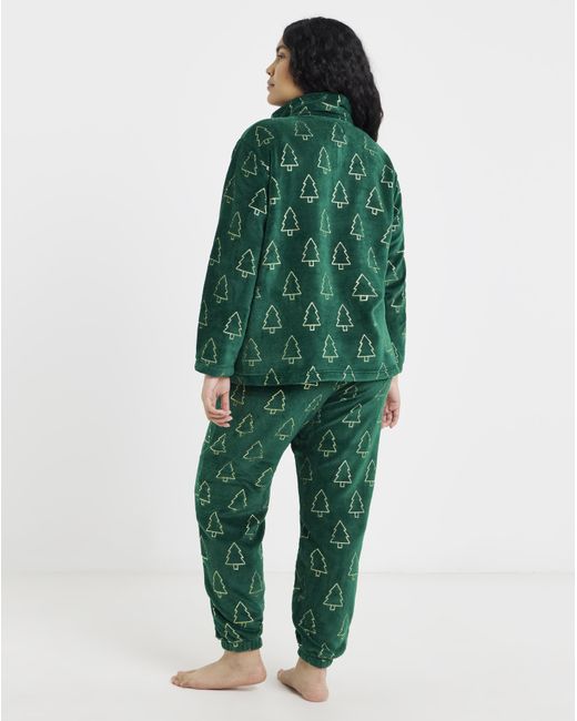 Pretty Secrets Green 1/4 Zip Fleece Twosie