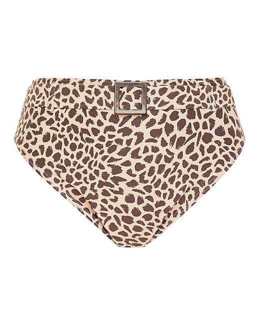 Figleaves Brown Serengeti High Waist Bikini Bottoms
