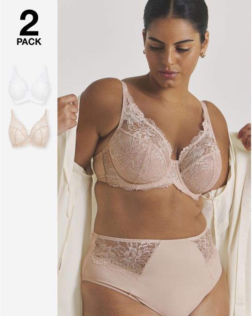 Pretty Secrets Brown 2 Pack Ella Full Cup Wired Bras