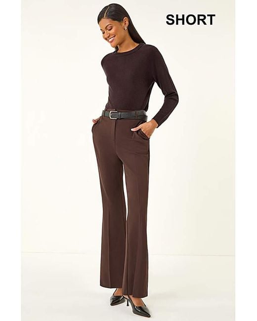Roman Petite Natural Roman Short Bootcut Stretch Trousers