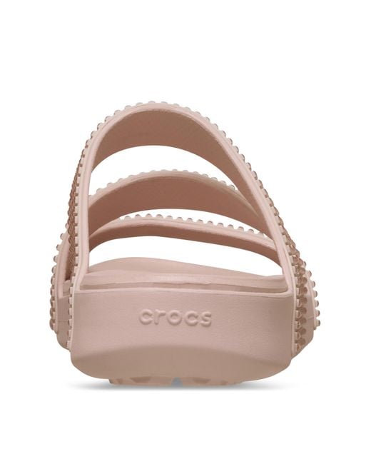 CROCSTM Pink Getaway Gems Strappy Sandals