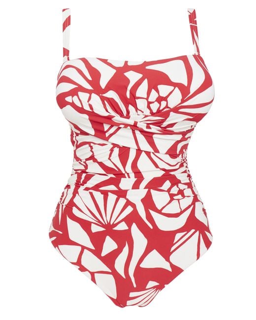 MAGISCULPT Red Bandeau Swimsuit