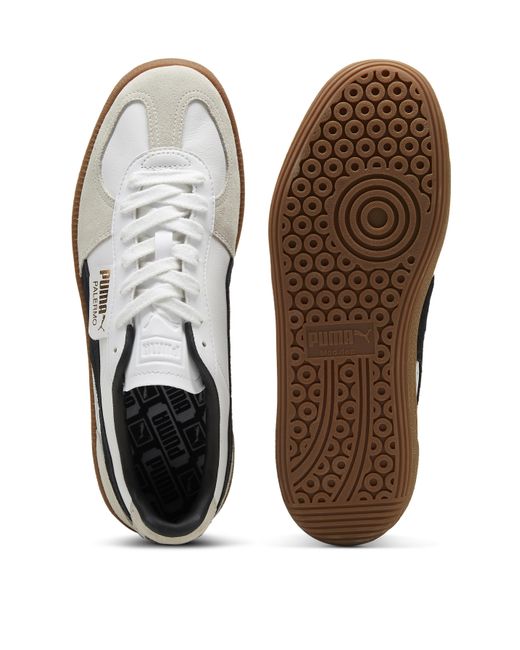 PUMA White Palermo Leather Trainers