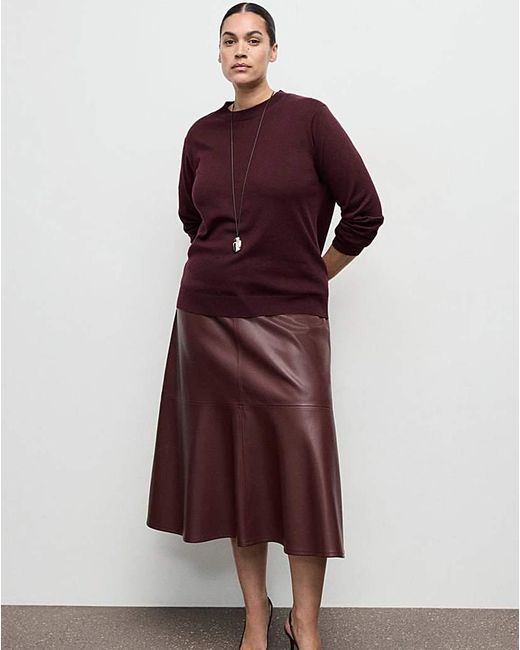 Mango Red Wool Mix Sweater