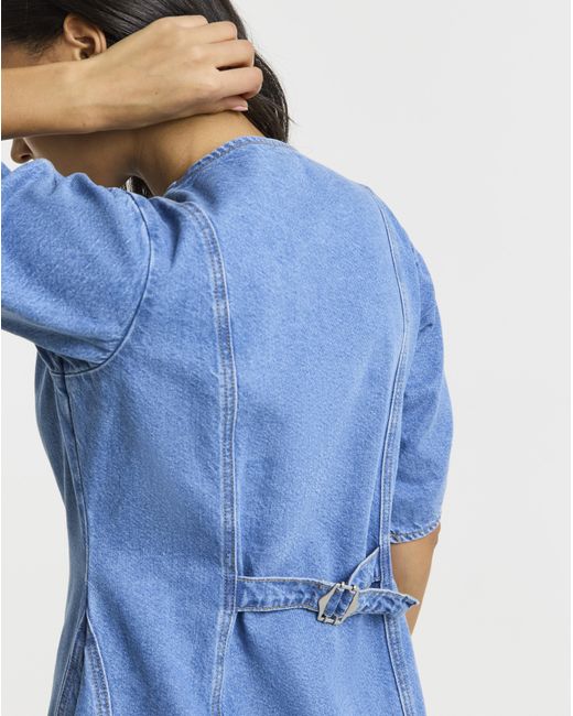 Simply Be Blue Cinched Mini Dress