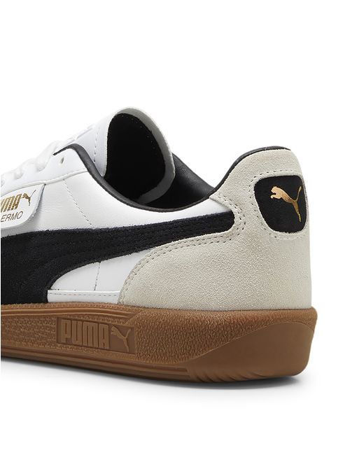 PUMA White Palermo Leather Trainers