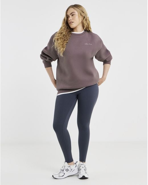 Gym King Purple Poise Relaxed Crew Sweatshirt