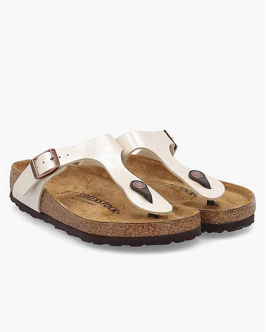 Birkenstock White Gizeh Toe Post Sandals