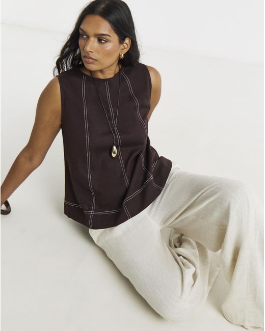 Simply Be Black Topstitch Shell Vest