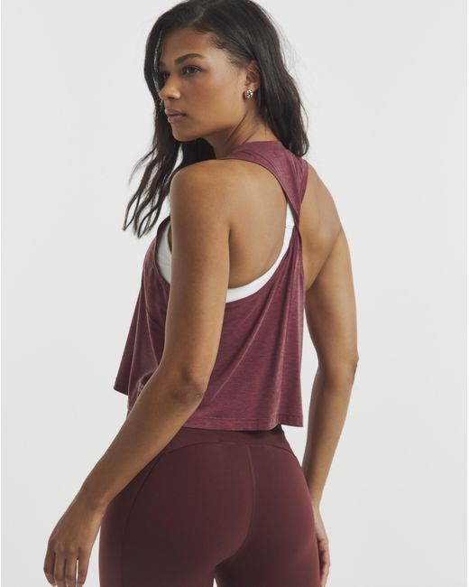 Sweaty Betty Red Soft Flow Twist Back Top