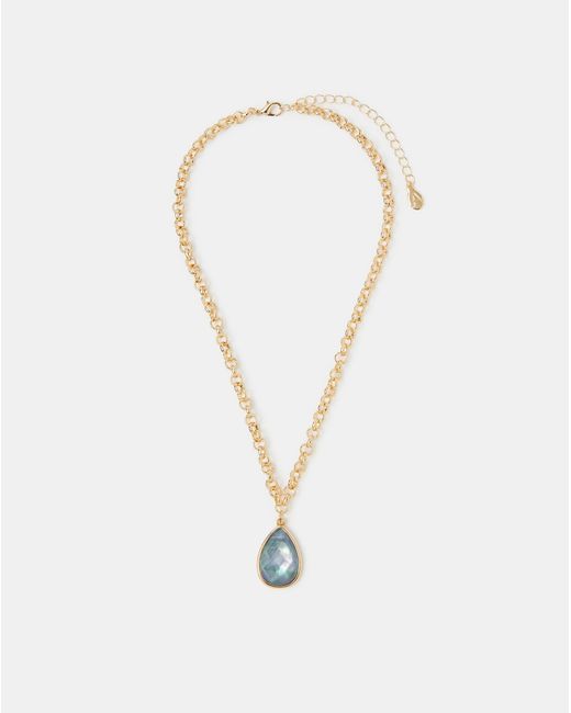 Accessorize White Jewel Pendant Necklace