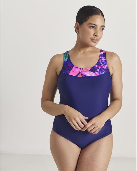 Beach To Beach Blue Sports Scoop Swimsuit