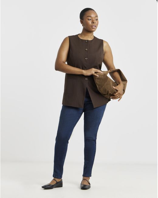 Simply Be Blue Stretch Denim Skinny Jeans