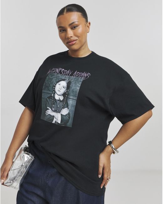 Simply Be Blue Wednesday Addams License T-Shirt