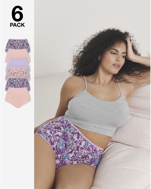 Pretty Secrets Multicolor 6 Pack Full Brief Knickers