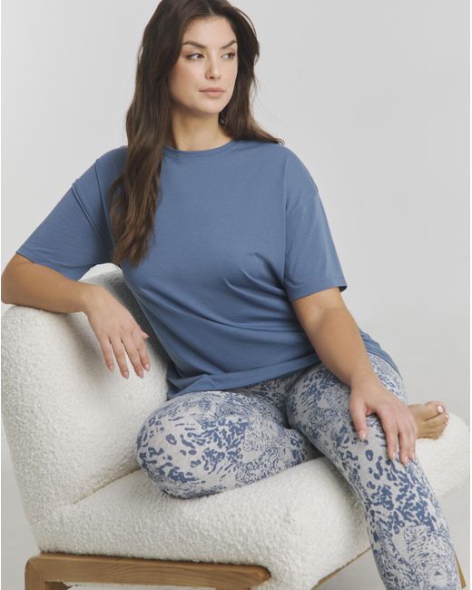 Simply Be Blue Value Cuffed Pj Set